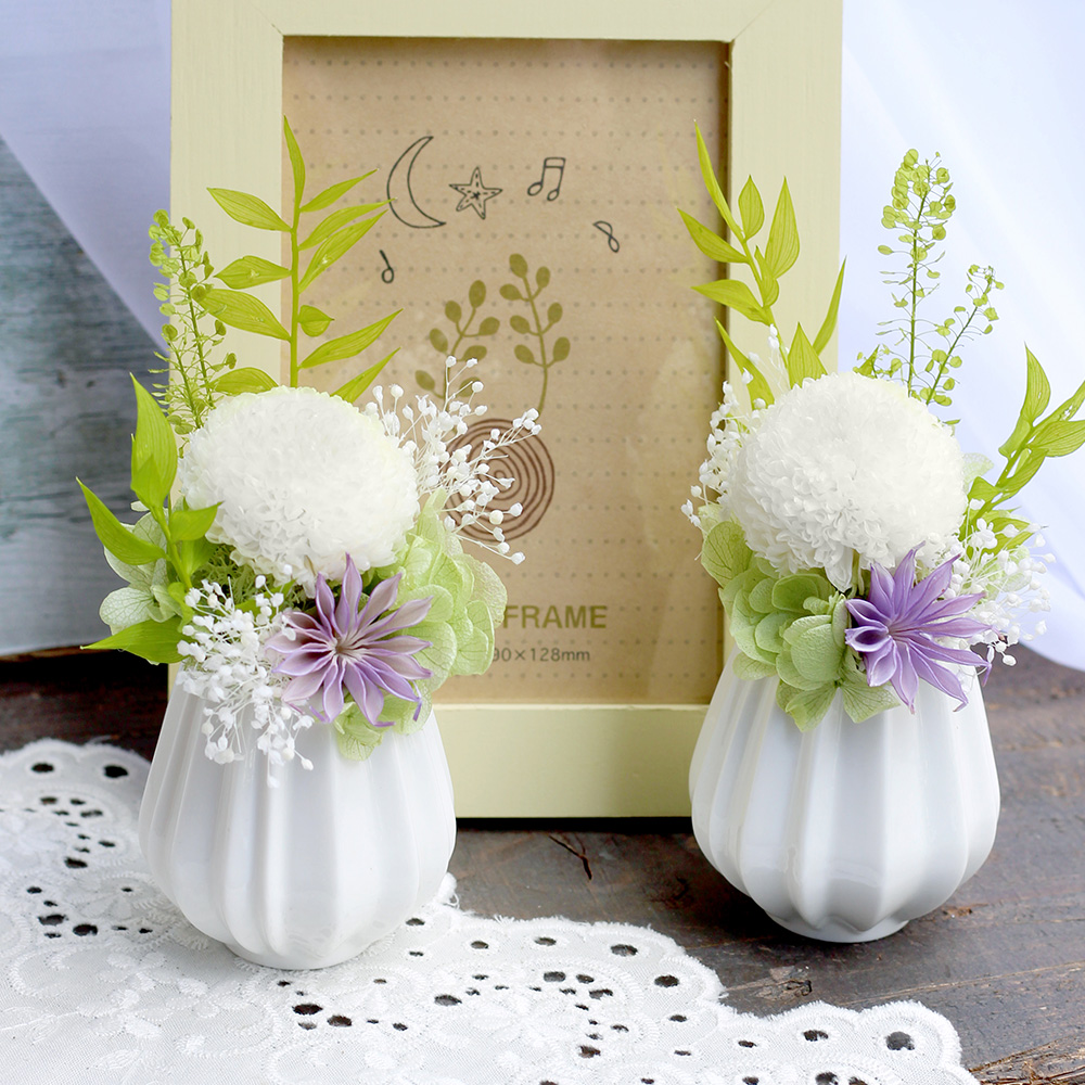 お供え-一緒(グリーン)/プリザーブドフラワー【送料無料】