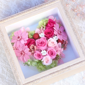 sweet memory /ハートのフレームプリザーブドフラワー【送料無料】