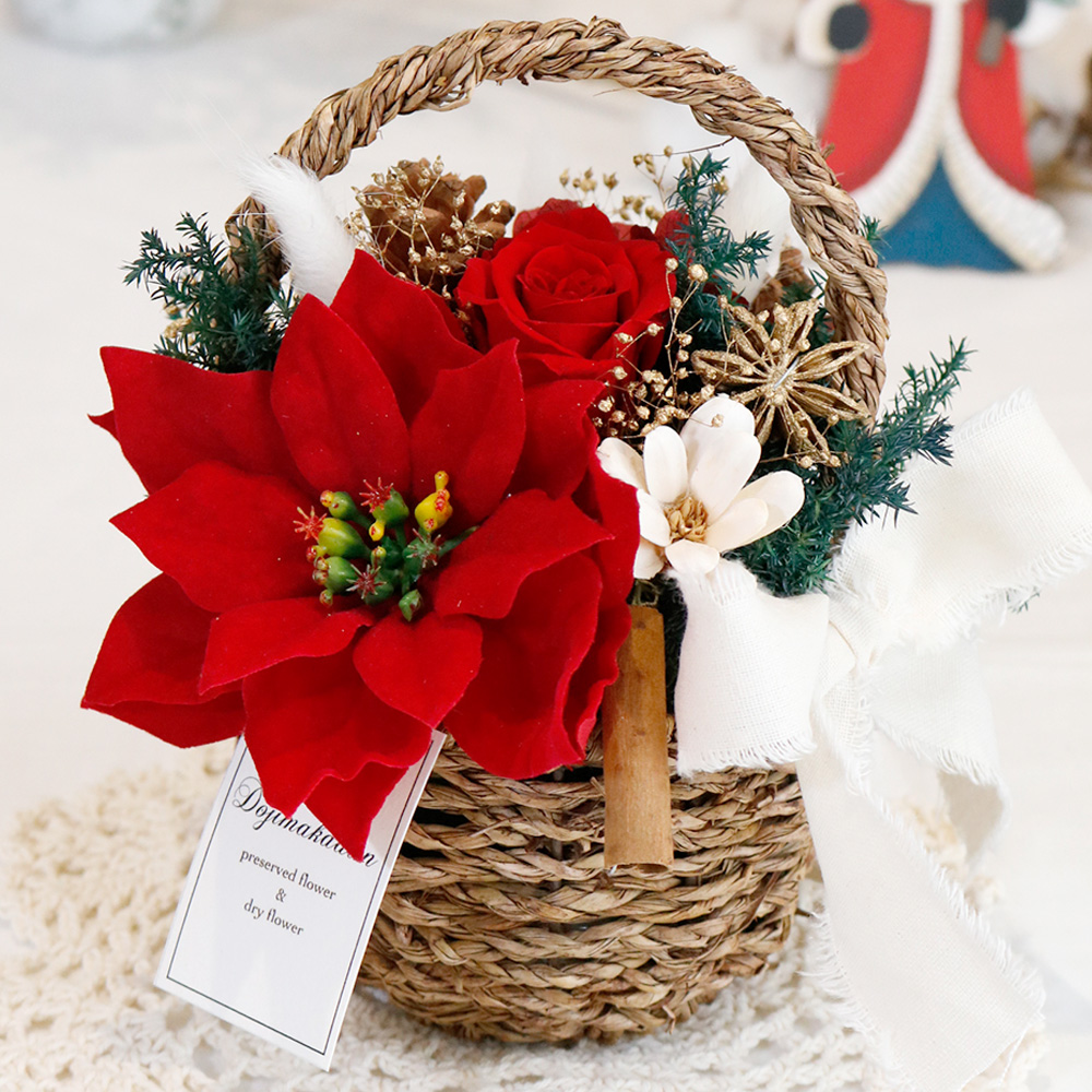 ノエルバスケット/プリザーブドフラワー