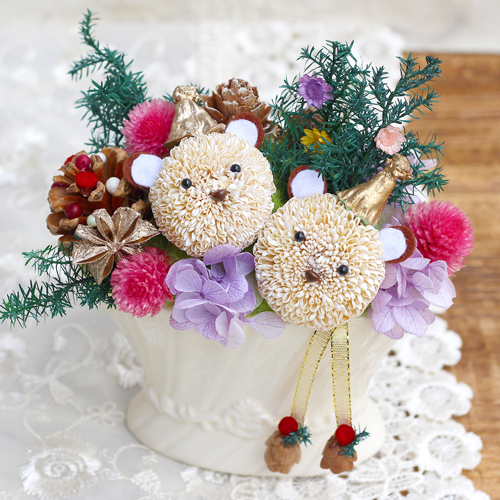 ホーリーベア・クリスマス/プリザーブドフラワー