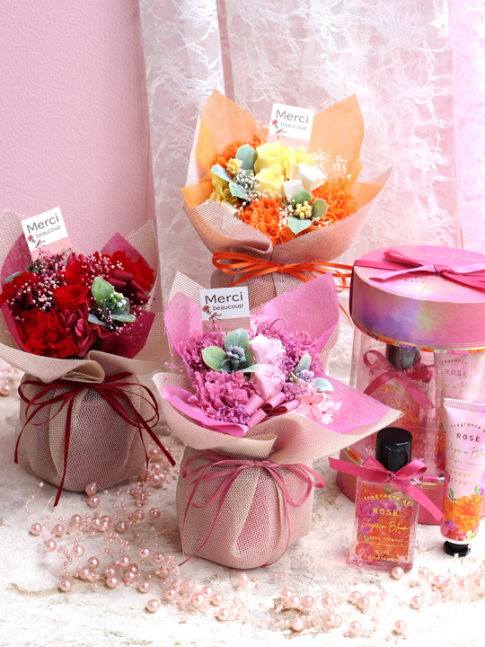 母の日 プリザーブドフラワー 通販 プレゼント ピンクの花 カーネーション 赤 記念日 プレゼント